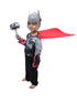 BookMyCostume 3 Pc Grey Thunder God Muscle-Look Superhero Costume with Padded Chest, Arms, Hammer & Plastic Face Mask | Sublimation Printed Fancy Dress Outfit | Birthday Celebration Costume